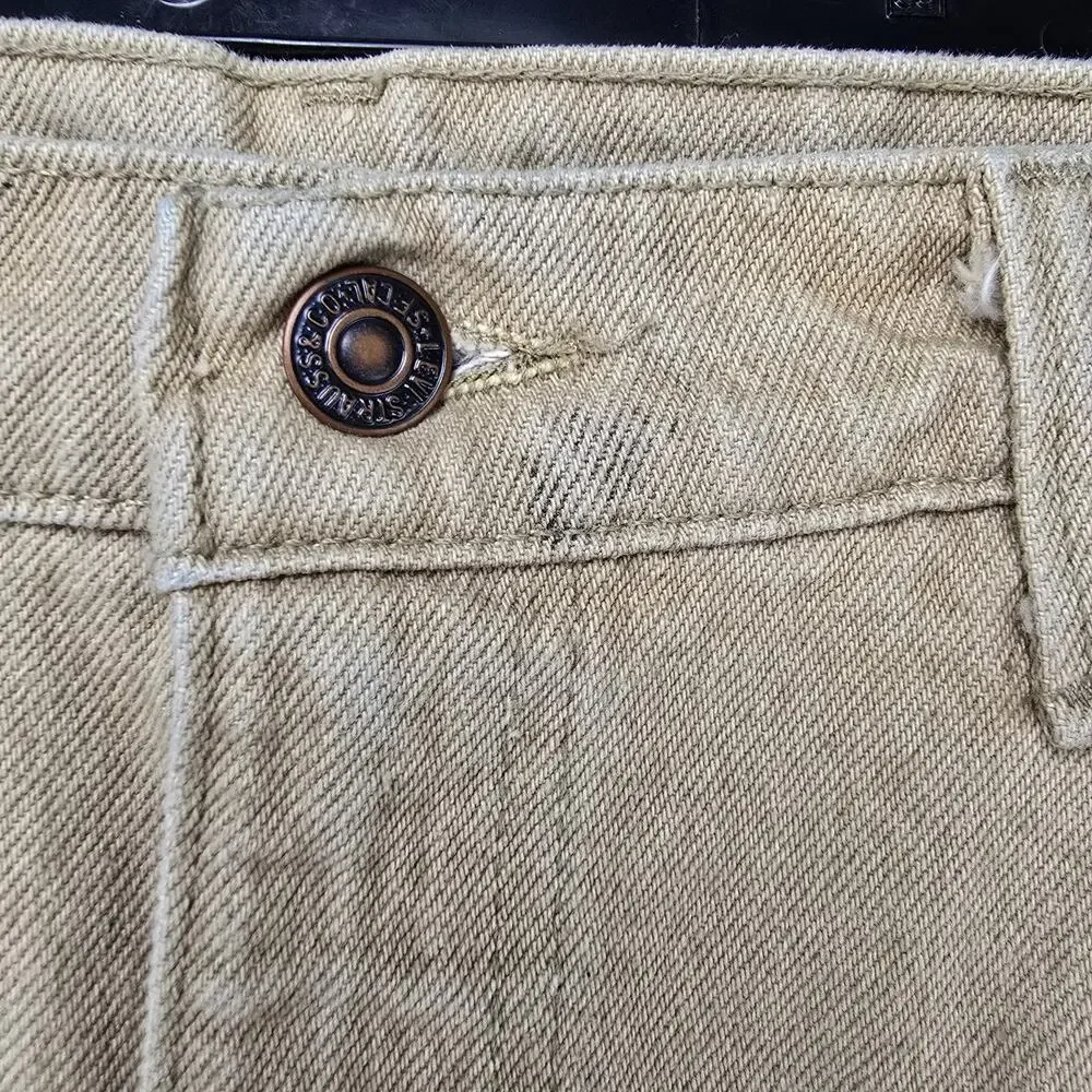 Vintage Orange Tab Levis 517 Jeans Mens 36x30 Bootcut Beige USA Cowboy 80s 1982